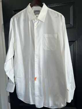John W. Nordstrom White Dress Shirt with Chest Pocket